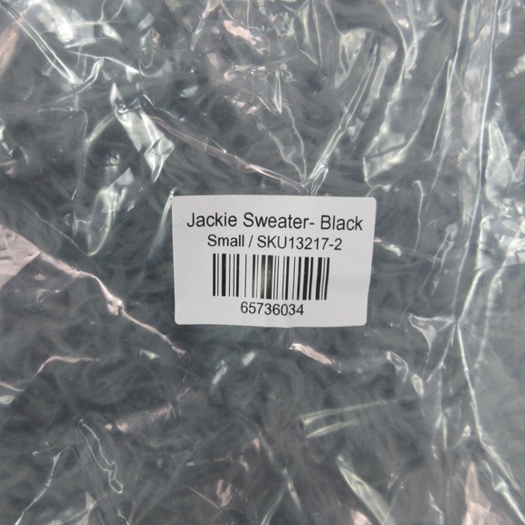 Fate Sweater Womens Small Black Jackie Mock Neck 3/4 Sleeve Knit Pullover NWT - Picture 2 of 15